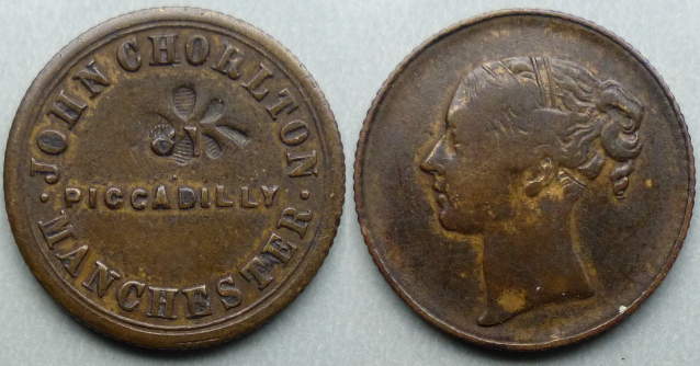 Manchester, John Chorlton toy dealer, flower countermark